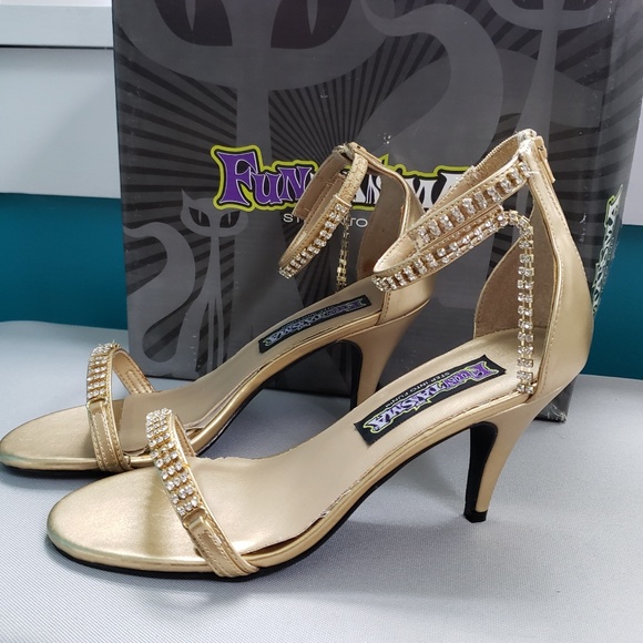 Funtaisma Gold Cleopatra Heeled Sandals - Picture 2 of 5
